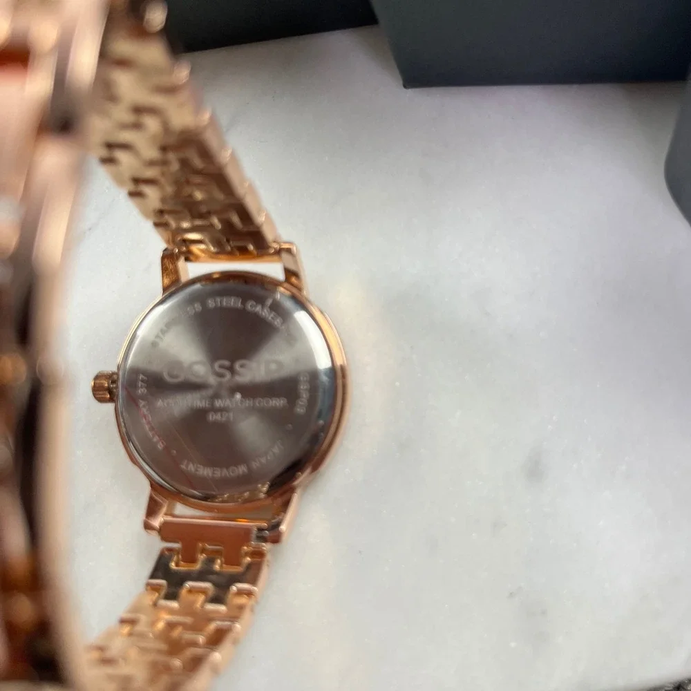Gossip Womens Watch Lot 3 Gold Silver Rose Gold Crystal MOP Boxed Untested